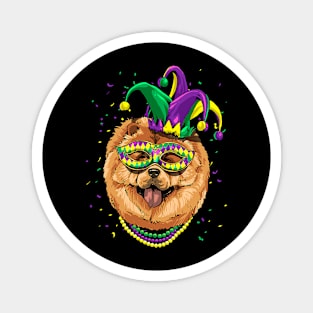 Chow Chow Dog Mardi Gras Magnet